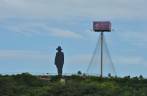 Silhueta gigante de Sandino, líder revolucionário do país (em Manágua, capital da Nicarágua)